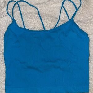Blue Women's Spaghetti Strap Top